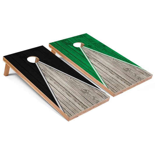 Black and Kelly Pyramid All-Weather Cornhole Set