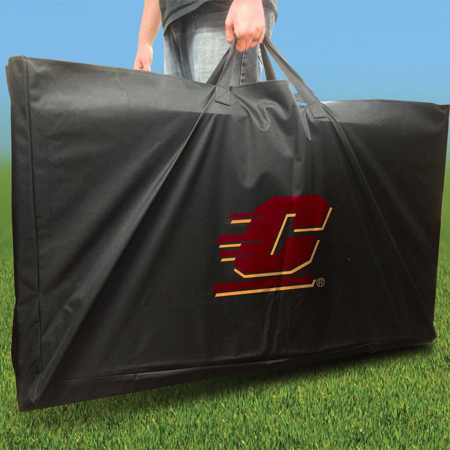 Central Michigan Stained Pyramid team logo carry case