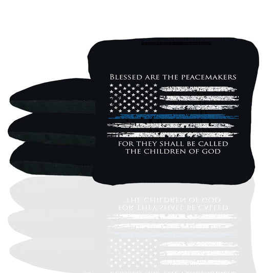 Blessed Are The Peacemakers Stick & Slide Cornhole Bags