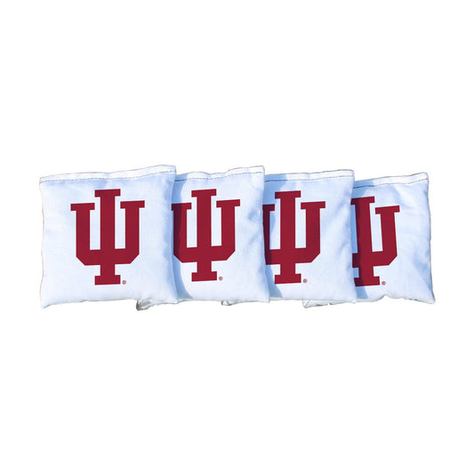 Indiana Hoosiers White Cornhole Bags
