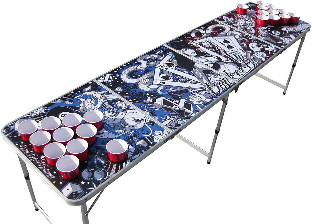 Tattoo beer pong table