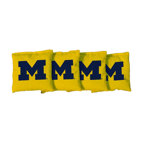 Michigan Wolverines Yellow Cornhole Bags