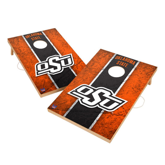 Vintage Oklahoma State University Cowboys Solid Wood 2x3 Cornhole Set
