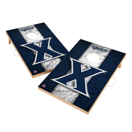 Vintage Xavier University Musketeers Solid Wood 2x3 Cornhole Set