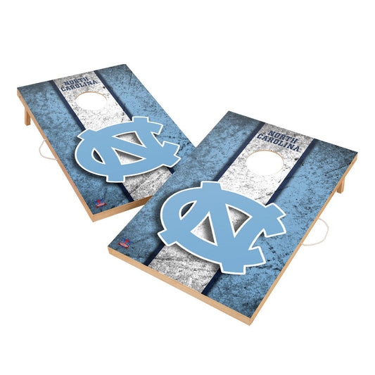 Vintage North Carolina Tar Heels UNC Solid Wood 2x3 Cornhole Set
