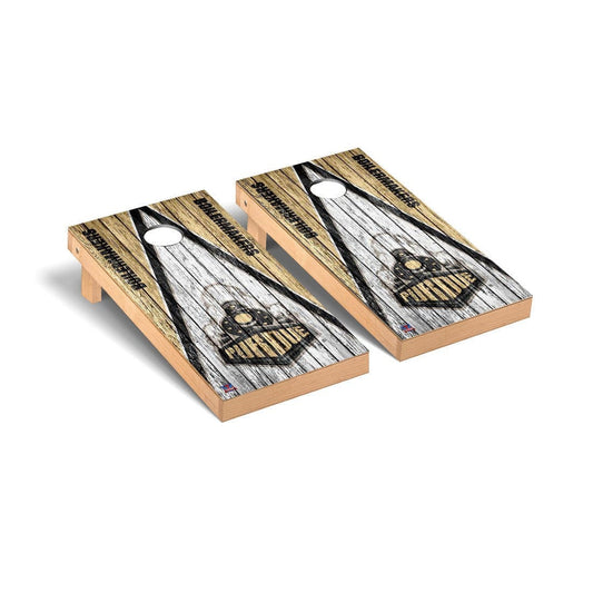 Purdue Boilermakers Cornhole Board Set - Triangle Weathered Version