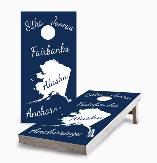 Alaska State Pride Cornhole Boards