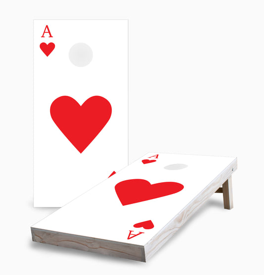 Ace of Hearts Cornhole Boards