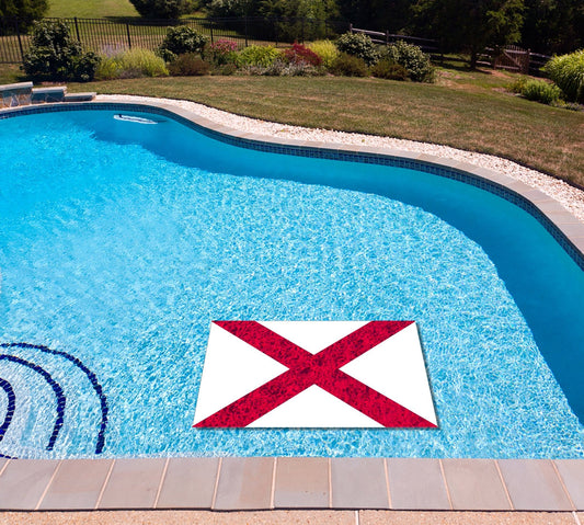 Alabama State Flag Poolmat in water
