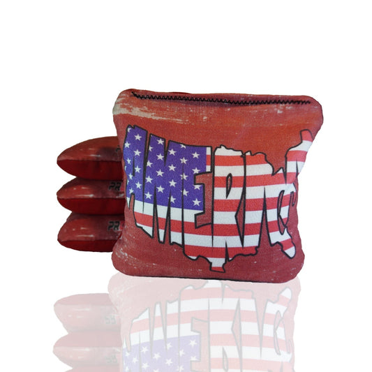 America Red Stick & Slide Cornhole Bags