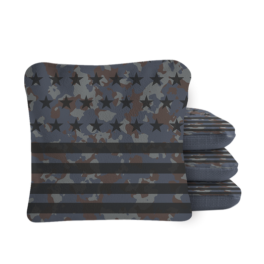 American Flag Camouflage Synergy Pro Navy Cornhole Bags