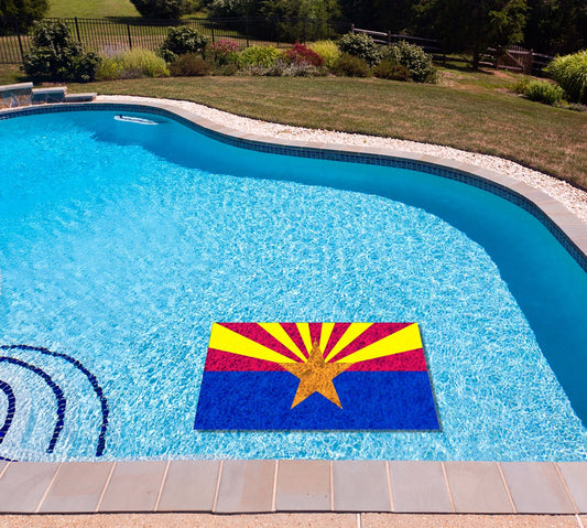 Arizona State Flag poolmat in water