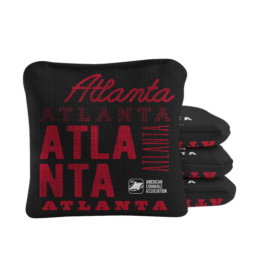Gameday Atlanta Football Synergy Pro Black Cornhole Bags