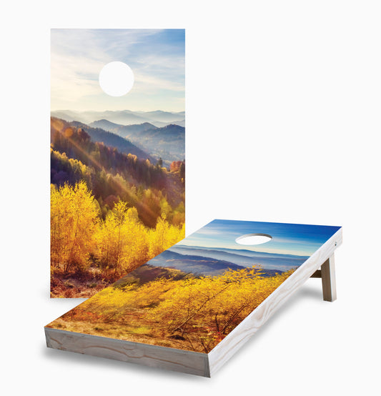 Autumn Mountains Cornhole Boards