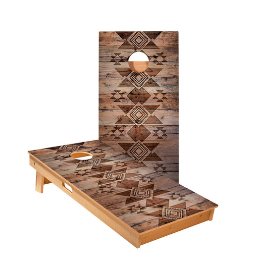 Aztec Wood Cornhole Boards