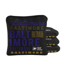 Gameday Baltimore Football Synergy Pro Black Cornhole Bags
