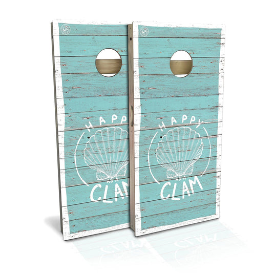 Happy As A Clam Weatherproof Cornhole Boards