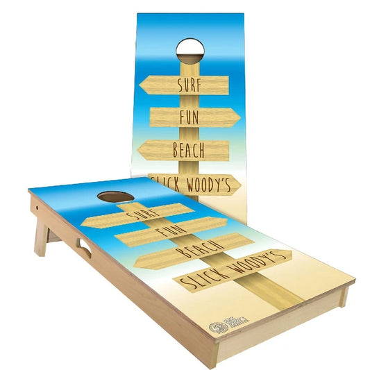 Beach Sign Arrows Weatherproof Cornhole Boards