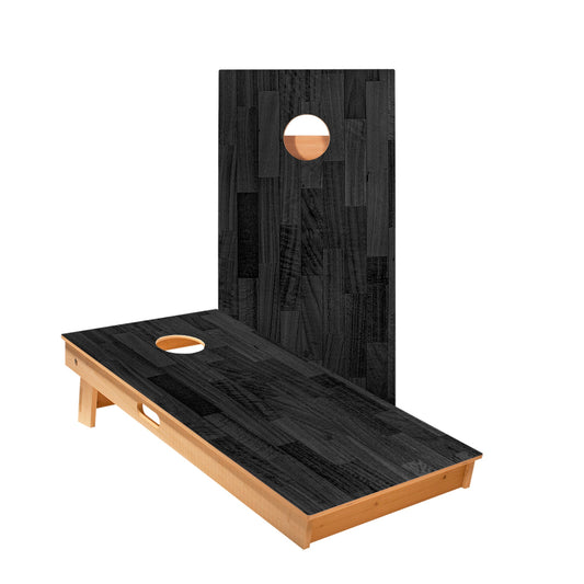 Black Small Panel Wood Cornhole Boards
