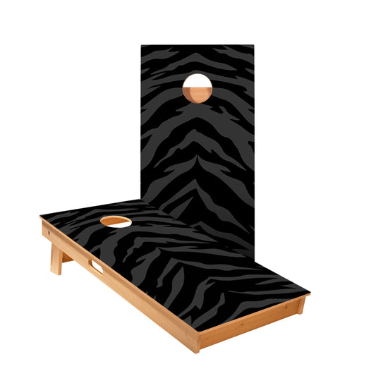 Black Tiger Stripes Cornhole Boards