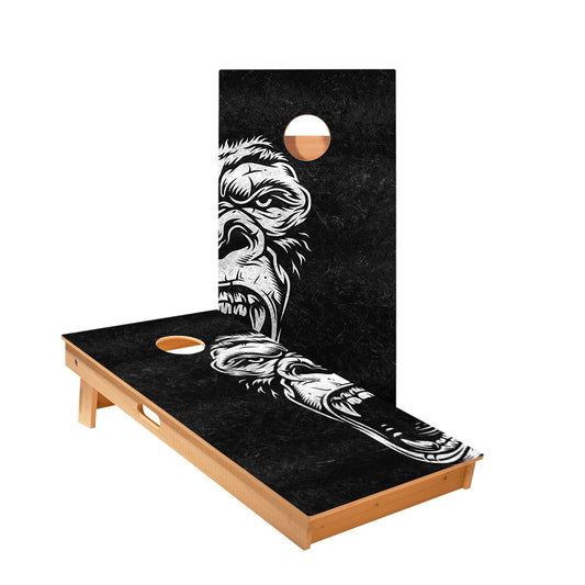 Black And White Gorilla Cornhole Boards