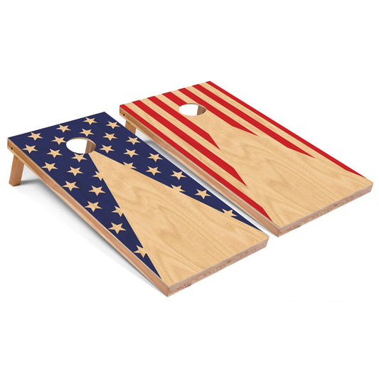 American Flag Pattern All-Weather Cornhole Set