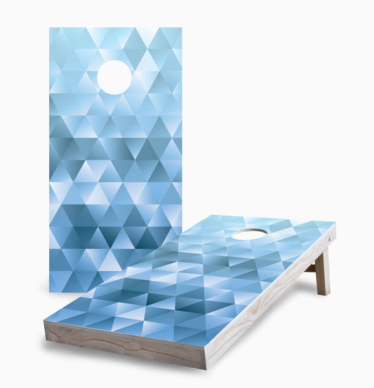 Blue Gray Mosaic Cornhole Boards