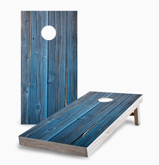 Blue Wood Cornhole Boards