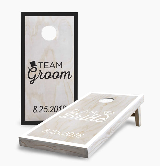 Personalized Bride and Groom Wedding Cornhole Boards
