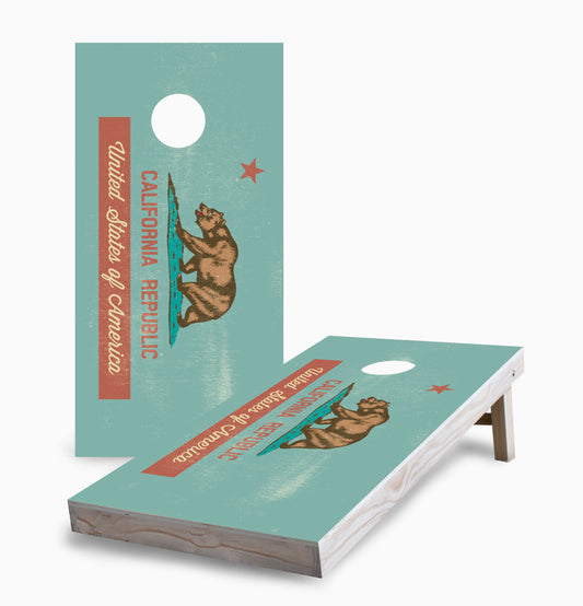 Vintage California State Flag Cornhole Boards