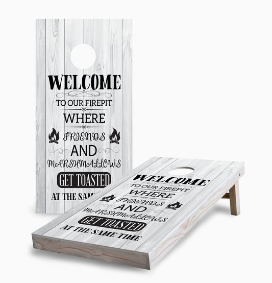 Campfire with Friends Cornhole Boards