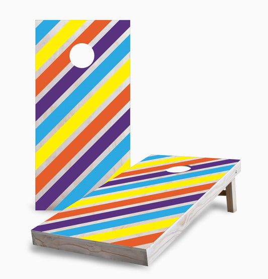 Candy Striped Cornhole Boards