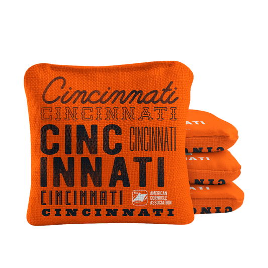 Gameday Cincinnati Football Synergy Pro Orange Cornhole Bags