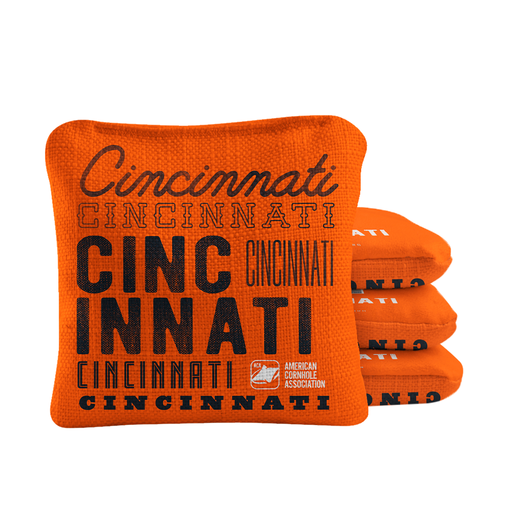 Gameday Cincinnati Football Synergy Pro Orange Cornhole Bags
