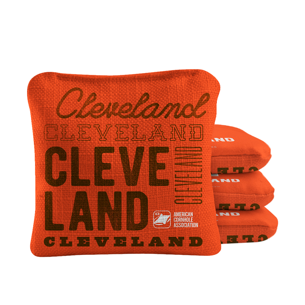 Gameday Cleveland Football Synergy Pro Orange Cornhole Bags