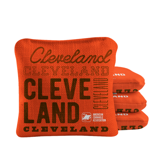 Gameday Cleveland Football Synergy Pro Orange Cornhole Bags
