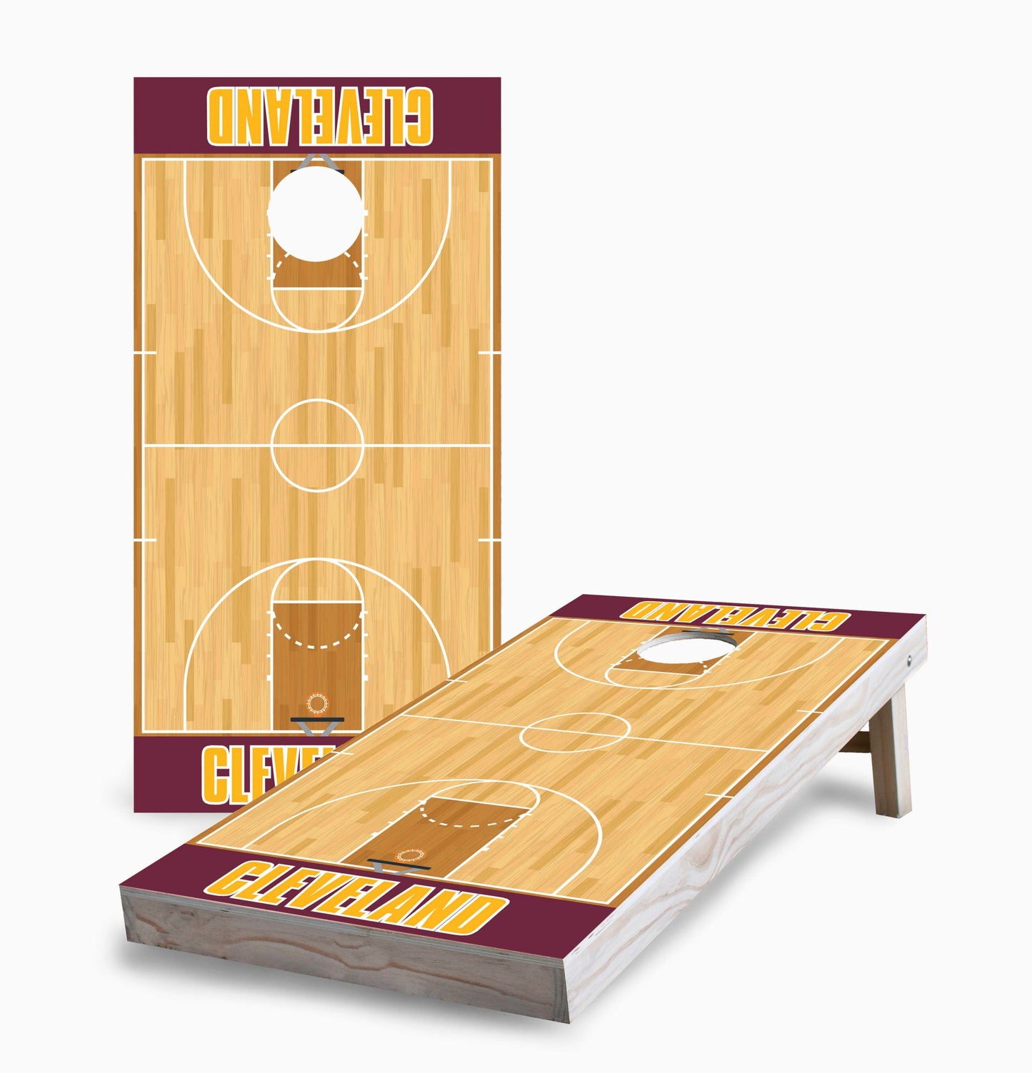 Cleveland Basketball Cornhole Boards