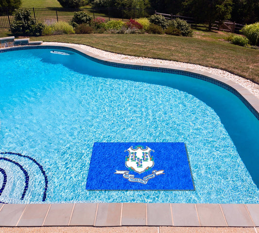 Connecticut State Flag poolmat in water