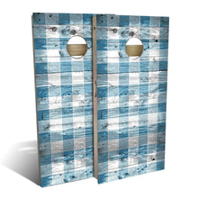 Country Living Blue Checkered Cornhole Boards
