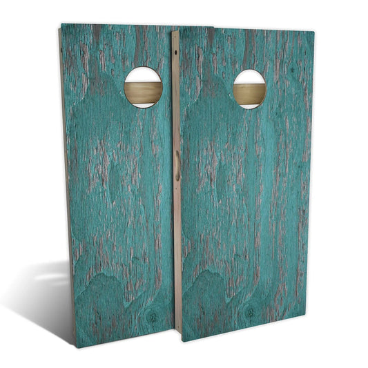 Country Living Rustic Blue Cornhole Boards