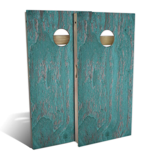 Country Living Rustic Blue Cornhole Boards