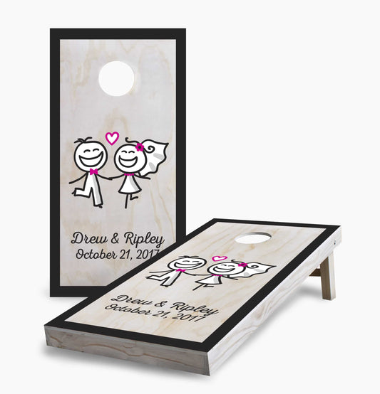 Personalized Couple in Love Wedding Cornhole Boards