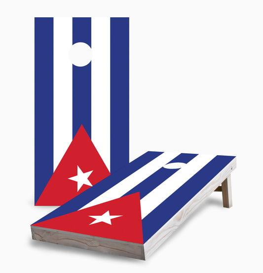 Cuban Flag Cornhole Boards