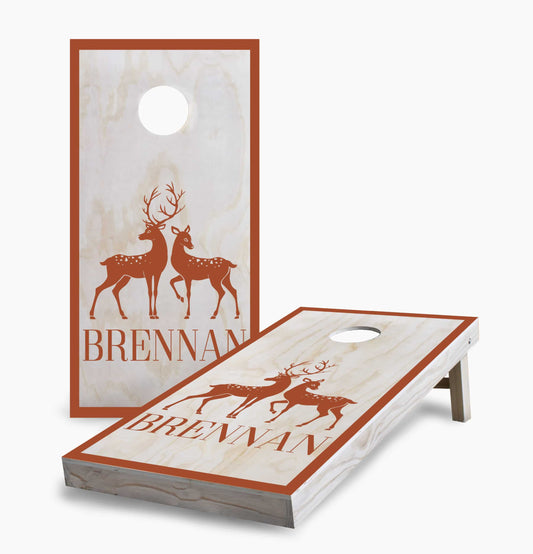 Personalized Two Deer Cornhole Boards