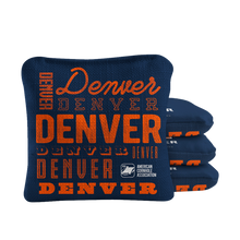 Gameday Denver Football Synergy Pro Navy Blue Cornhole Bags
