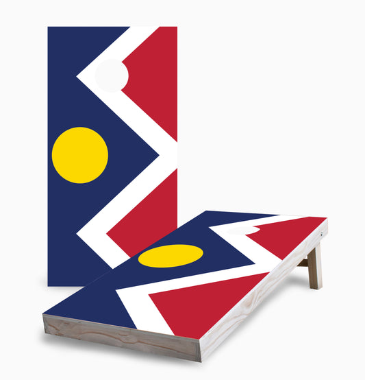 Denver City Flag Cornhole Boards
