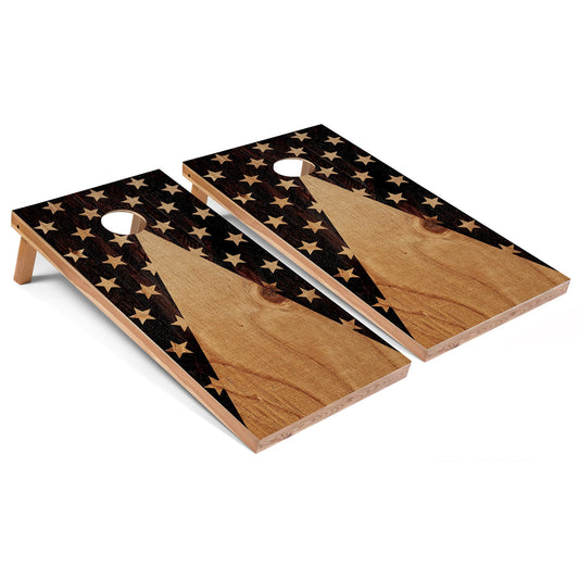 American Flag Dark All-Weather Cornhole Set