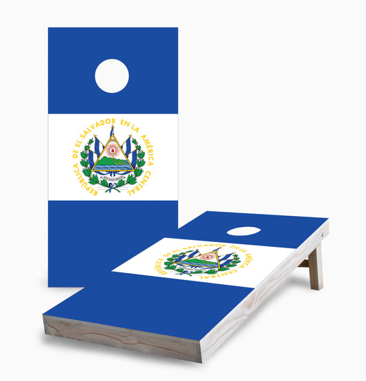 El Salvador Flag Cornhole Boards