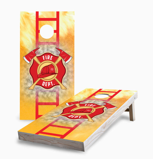 Fire Department with Ladder Cornhole Boards