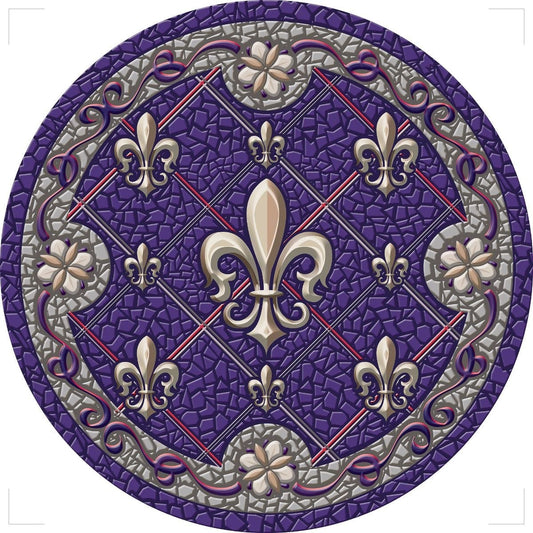 Fleur De Lis Decorative Poolmat